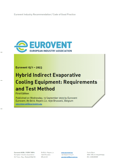 REC 15-1 Hybrid Indirect Evaporative Cooling Equipment REC 15-1 Hybrid Indirect Evaporative Cooling Equipment