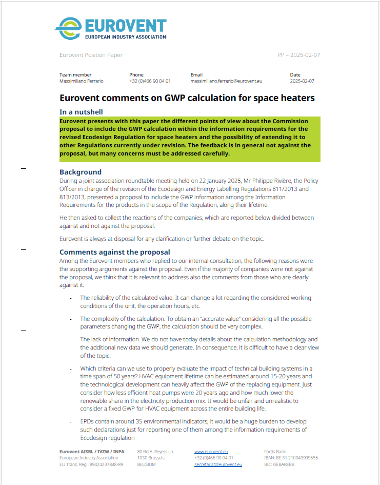 Eurovent PP on GWP cover image Eurovent PP on GWP cover image